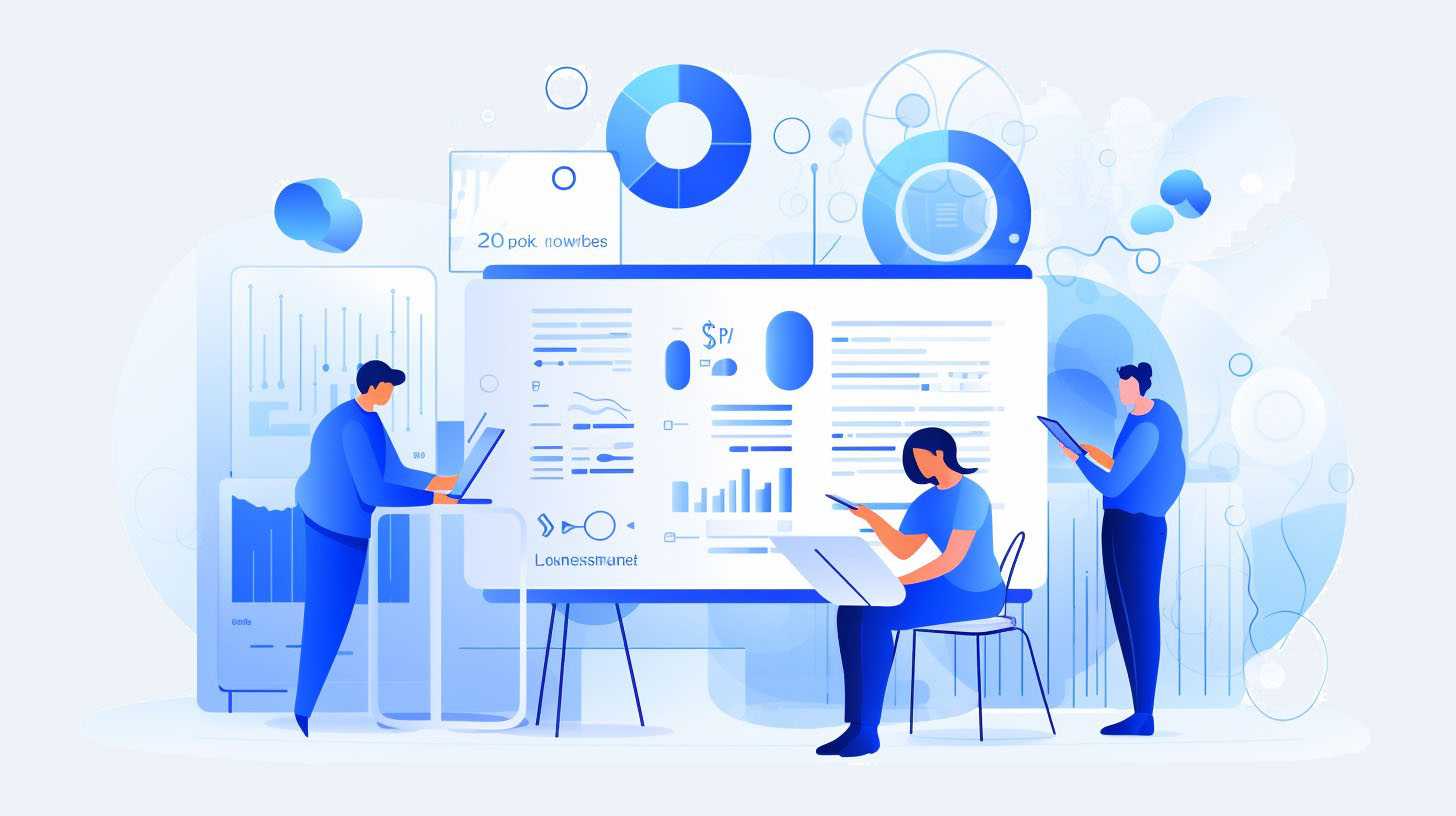 Vector graphic of a team working together.