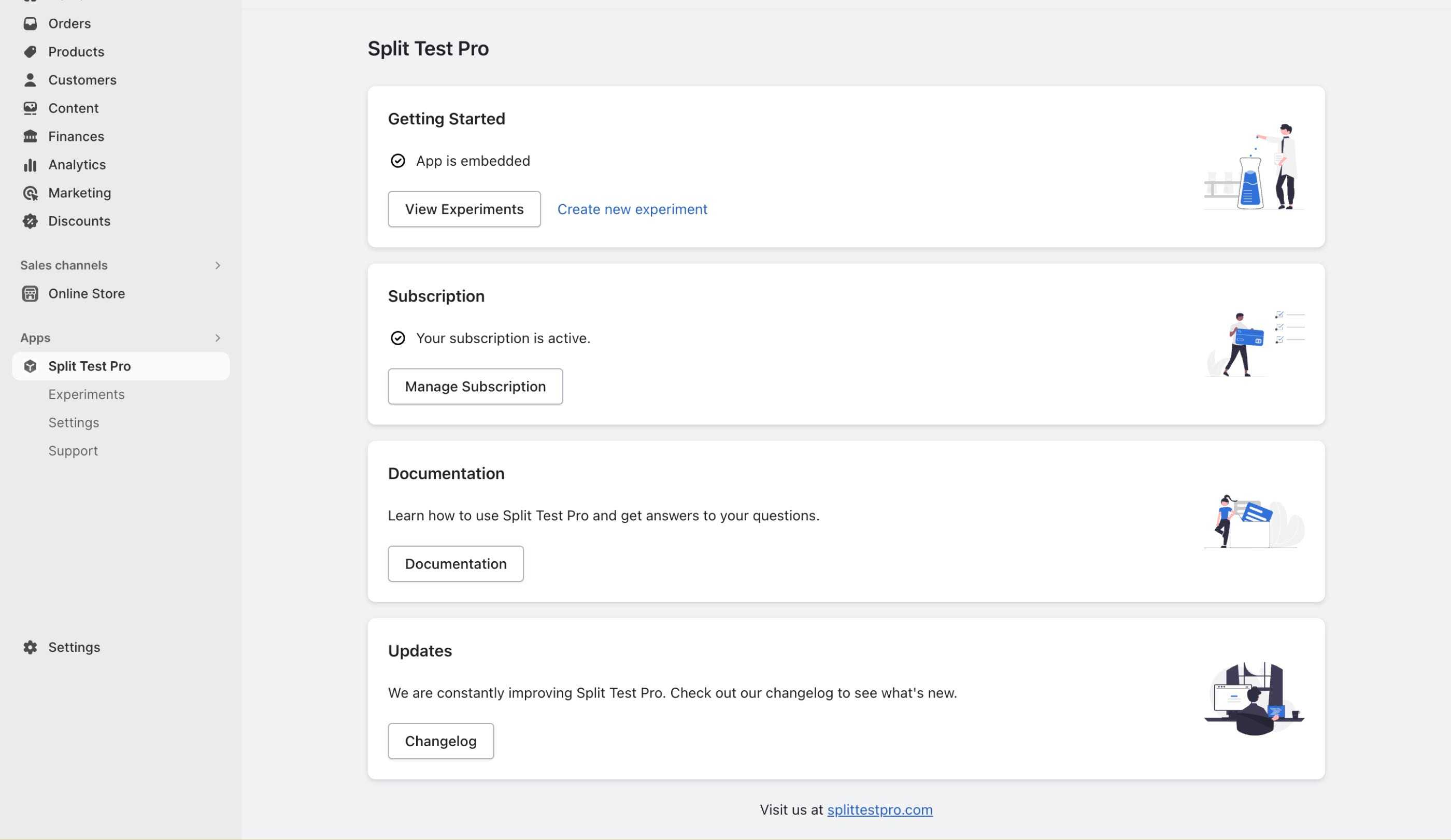 Homepage screenshot