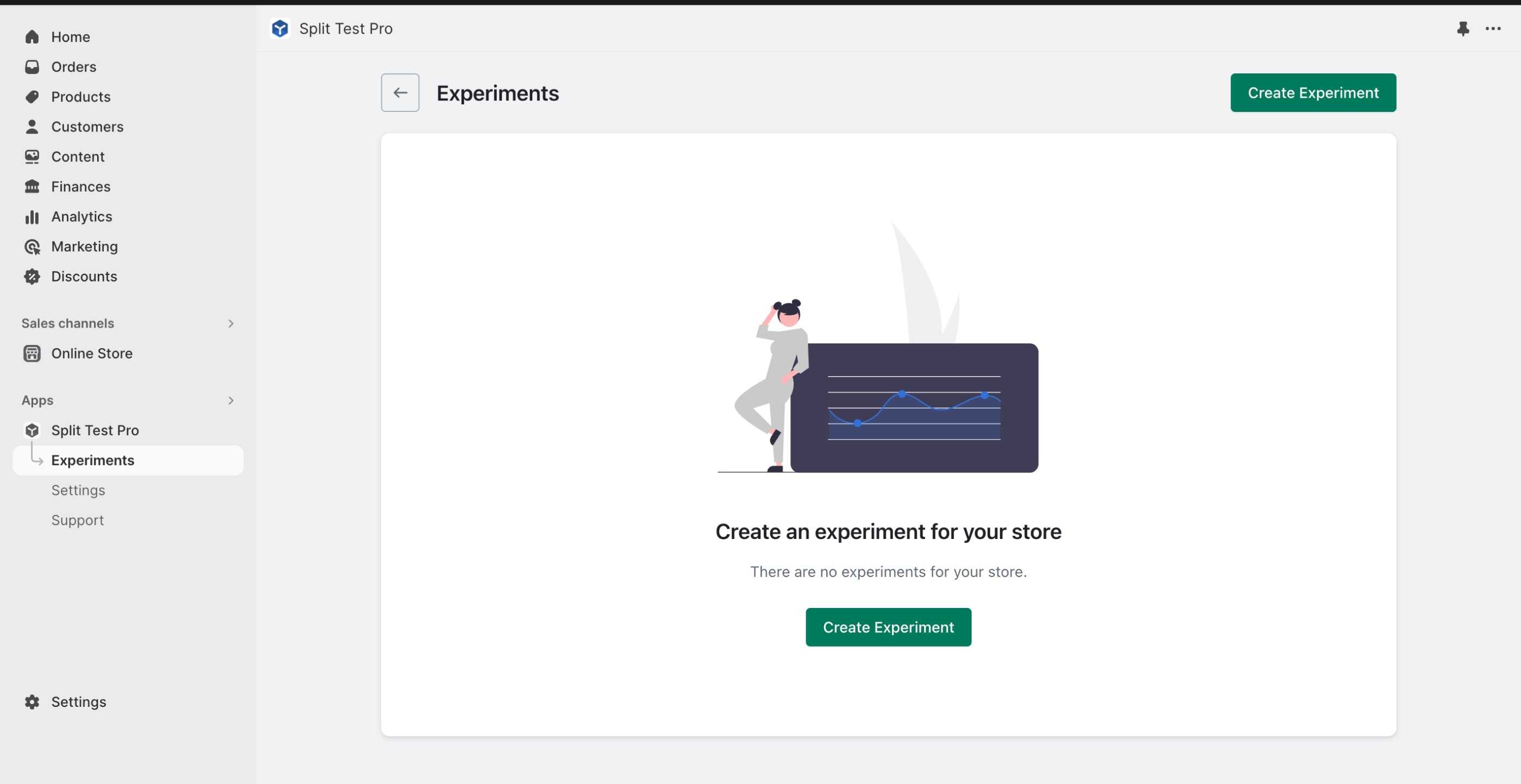 Experiments screenshot